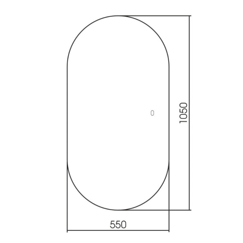 Зеркало Abber Kontur AG6302S, 55 см, с подсветкой, сенсорный выключатель, цвет белый