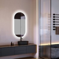 Зеркало Abber Kontur AG6303S-1.0, 50 см, с подсветкой, сенсорный выключатель, цвет белый