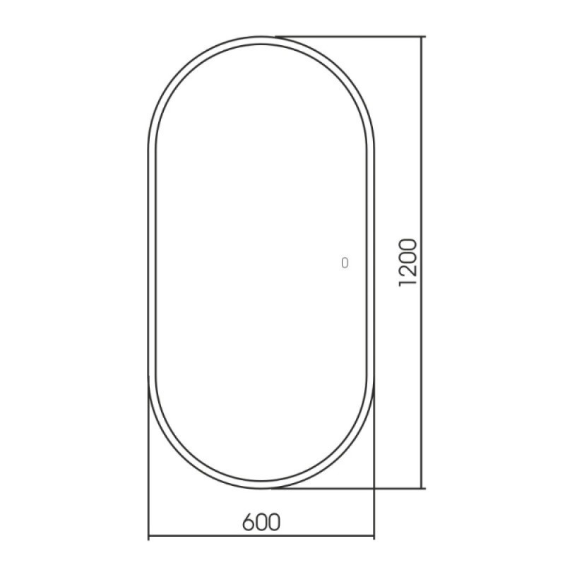 Зеркало Abber Kontur AG6303SL-1.2, 120 см, с подсветкой, сенсорный выключатель, цвет белый