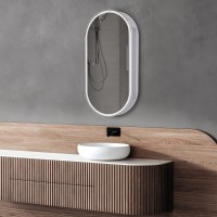 Зеркальный шкаф Abber Kontur AG6339S, 50 см, сенсорный выключатель, подсветка, цвет белый