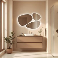 Зеркало Abber Teil AG6503S, 100 см, с подсветкой, с бесконтактным выключателем и диммером, цвет белый