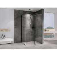 Душевой уголок Abber Immer Offen AG67129B, 120 х 90 см, стекло прозрачное, профиль черный
