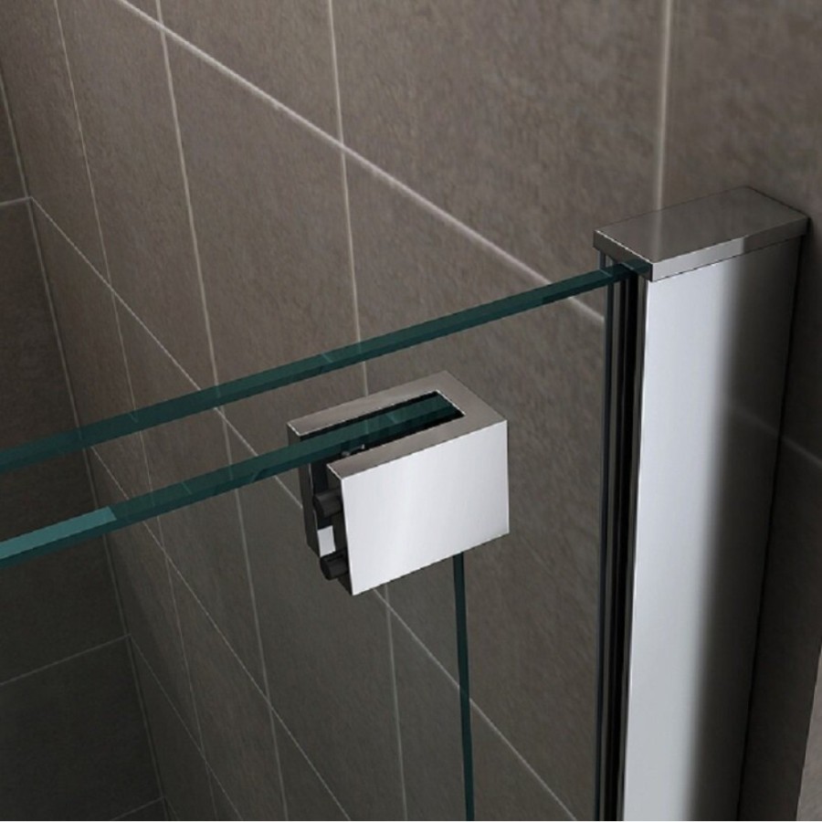 Душевая дверь Abber Komfort, 120 х 200 см, профиль хром, стекло прозрачное, AG90120