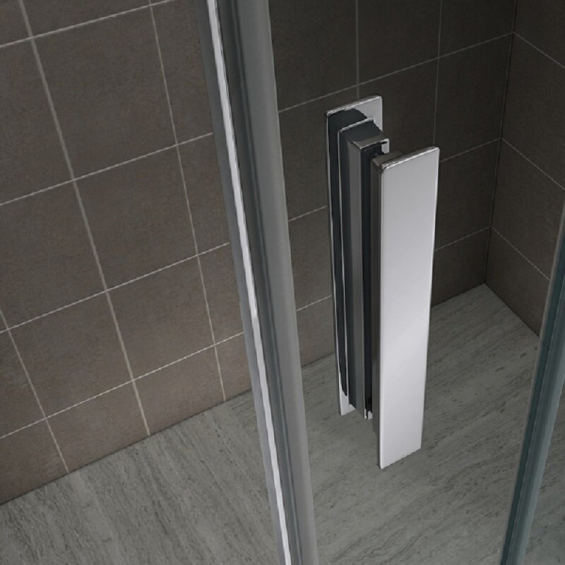 Душевая дверь Abber Komfort, 120 х 200 см, профиль хром, стекло прозрачное, AG90120