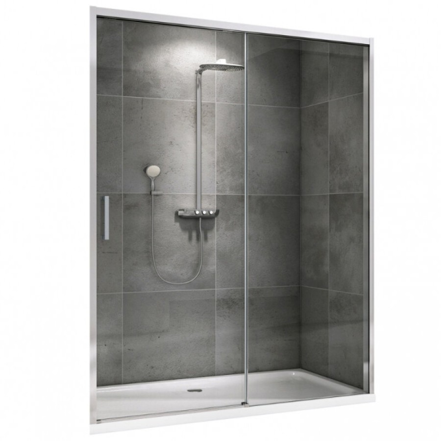 Душевая дверь Abber Komfort AG93120, 120 х 200 см, профиль хром, стекло прозрачное