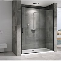 Душевая дверь Abber Komfort AG93120B, 120 х 200 см, профиль черный, стекло прозрачное