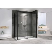 Душевой уголок Abber Komfort AG93140B-S92B, 140 х 90 см, стекло прозрачное, профиль черный