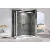 Душевой уголок Abber Komfort AG93150-S92, 150 х 90 см, стекло прозрачное, профиль хром