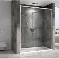 Душевая дверь Abber Komfort AG93160, 160 х 200 см, профиль хром, стекло прозрачное
