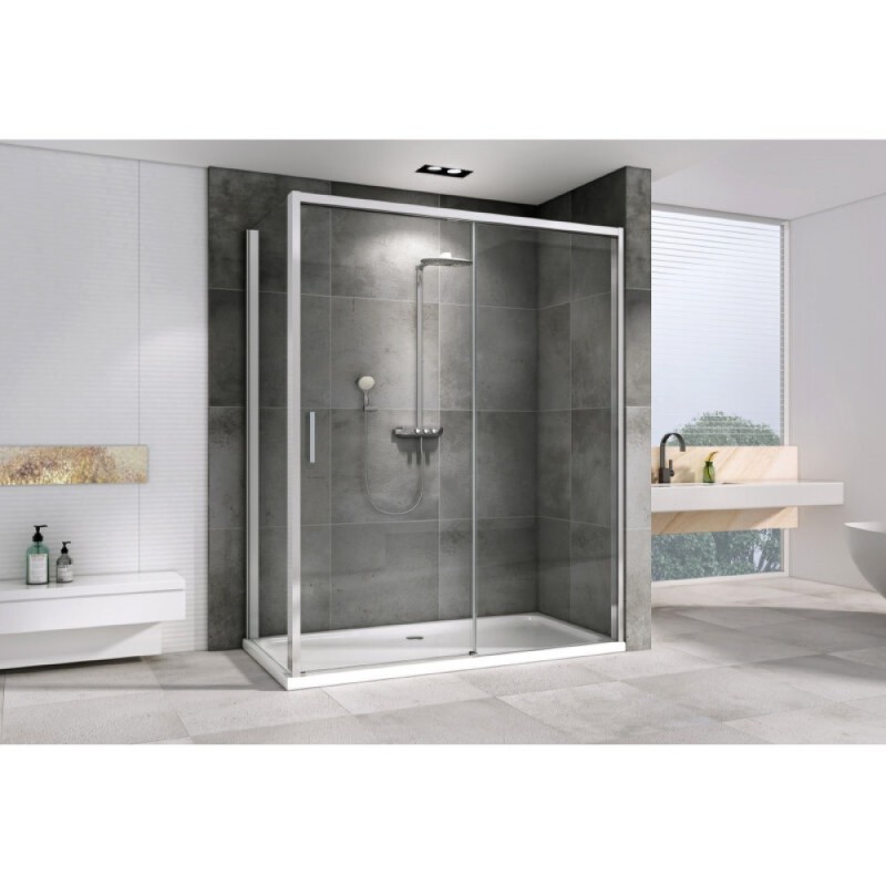 Душевой уголок Abber Komfort AG93170-S92, 170 х 90 см, стекло прозрачное, профиль хром