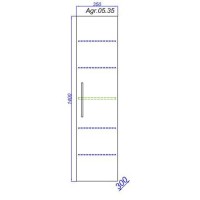 Пенал Aqwella Аллегро 35 см, подвесной, белый, универсальный, Agr.05.35