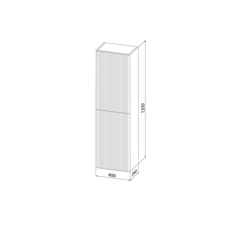 Пенал Iddis Aiger AIG40W0i97, 40 см, подвесной, белый матовый