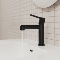 Смеситель для раковины Iddis Aiger AIGBL00i01, черный матовый