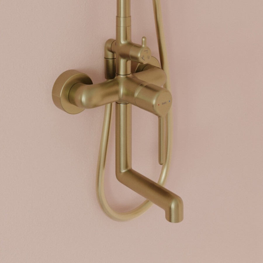 Душевая система Iddis Aiger AIGMG3Fi06, золото матовое