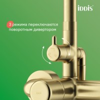 Душевая система Iddis Aiger AIGMG3Fi06, золото матовое