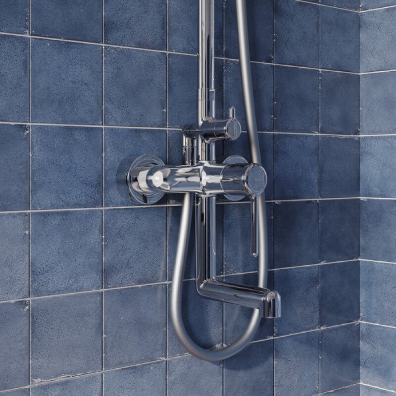Душевая система Iddis Aiger AIGSB3Fi06, хром глянцевый