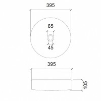 Раковина Abber Glas AK2301GG, 40 х 40 см, накладная, стеклянная, золото