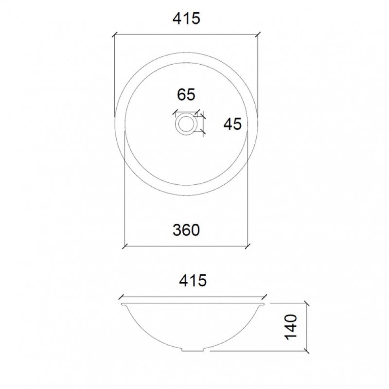 Раковина Abber Glas AK2302, 41 х 41 см, накладная, стеклянная, прозрачная
