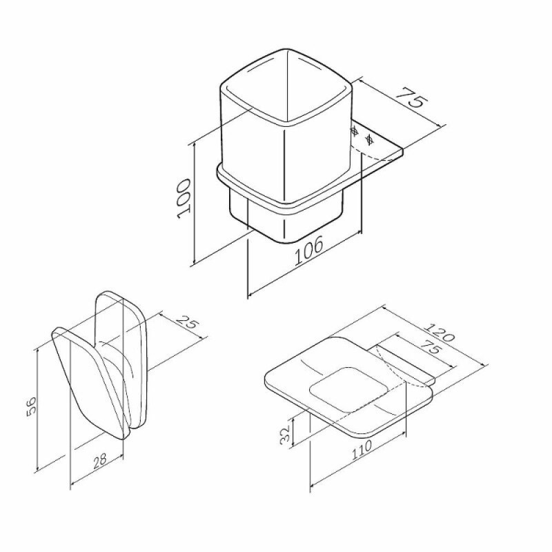 Набор аксессуаров Am.Pm Inspire V2.0, для ванны, цвет черный матовый, AK50B1003B