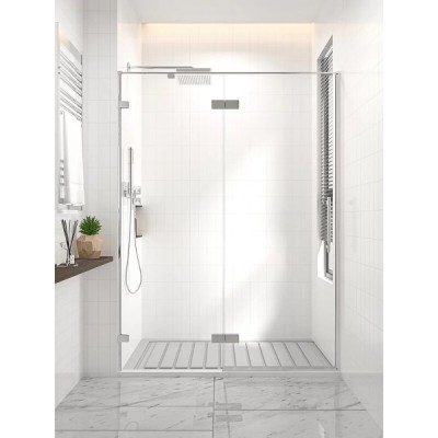 Душевая дверь Veconi Premium Alassio AL-120-00-CH-C4, 120 см, стекло прозрачное, профиль хром