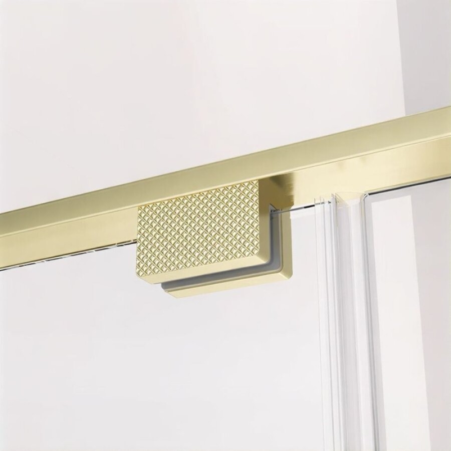 Душевая дверь Veconi Premium Alassio AL-130-00-G-C4, 130 см, стекло прозрачное, профиль золото брашированное