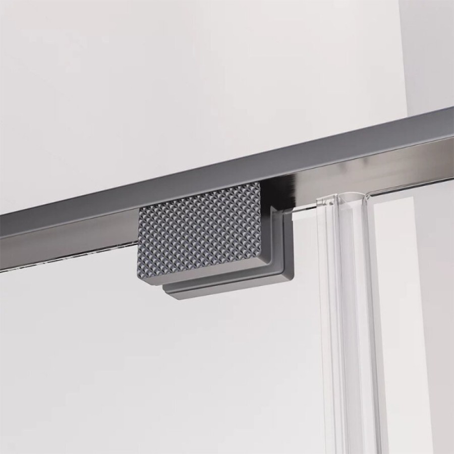 Душевая дверь Veconi Premium Alassio AL-130-00-GR-C4, 130 см, стекло прозрачное, профиль графит брашированный
