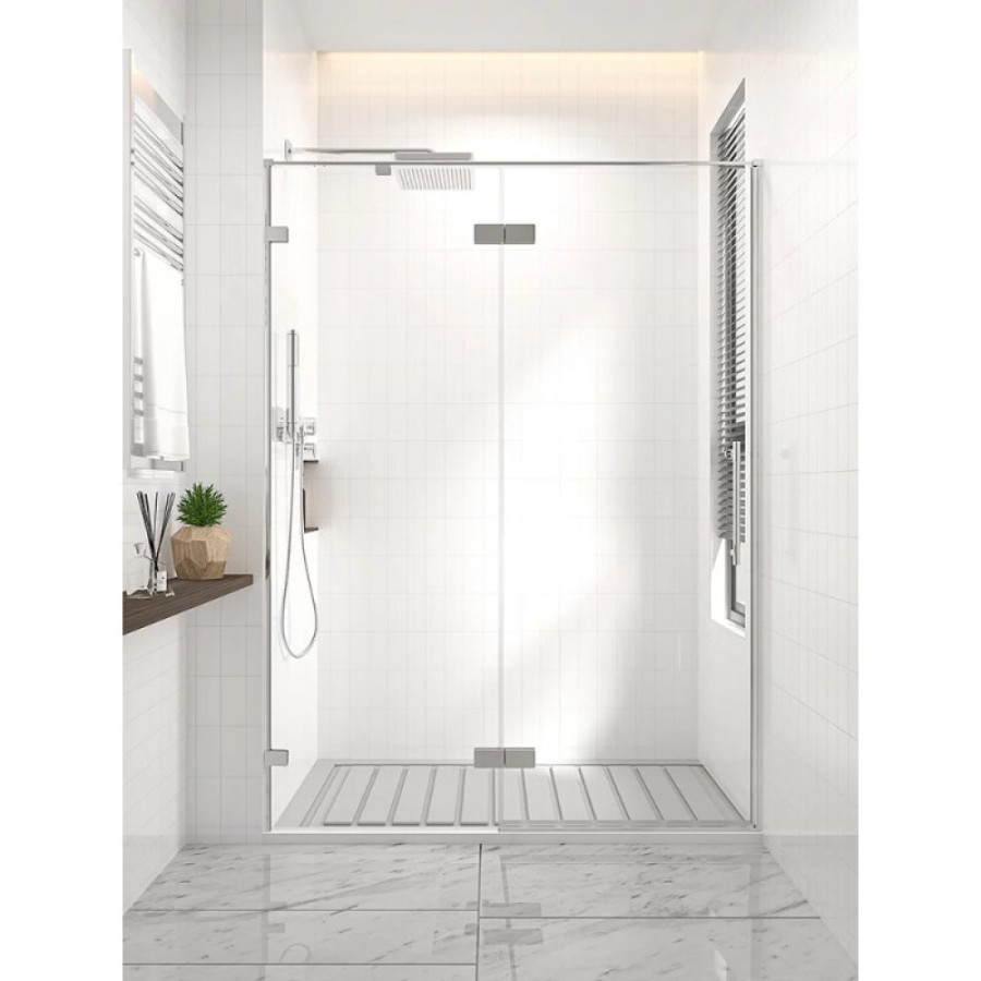 Душевая дверь Veconi Premium Alassio AL-140-00-CH-C4, 140 см, стекло прозрачное, профиль хром