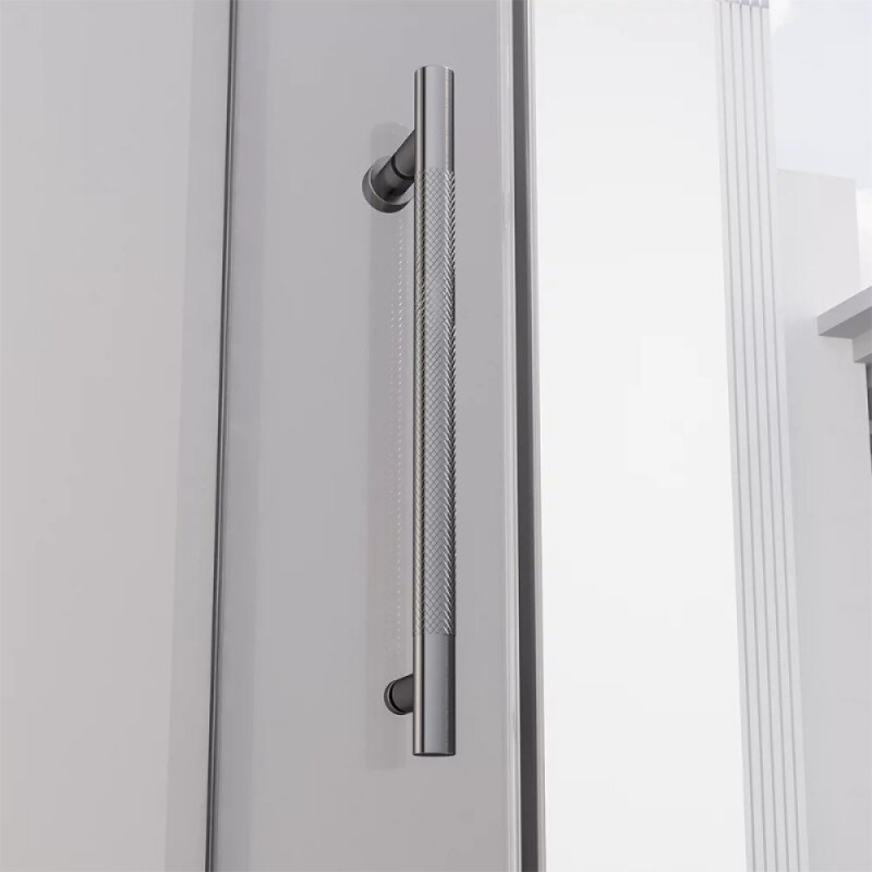 Душевая дверь Veconi Premium Alassio AL-140-00-GR-C4, 140 см, стекло прозрачное, профиль графит брашированный