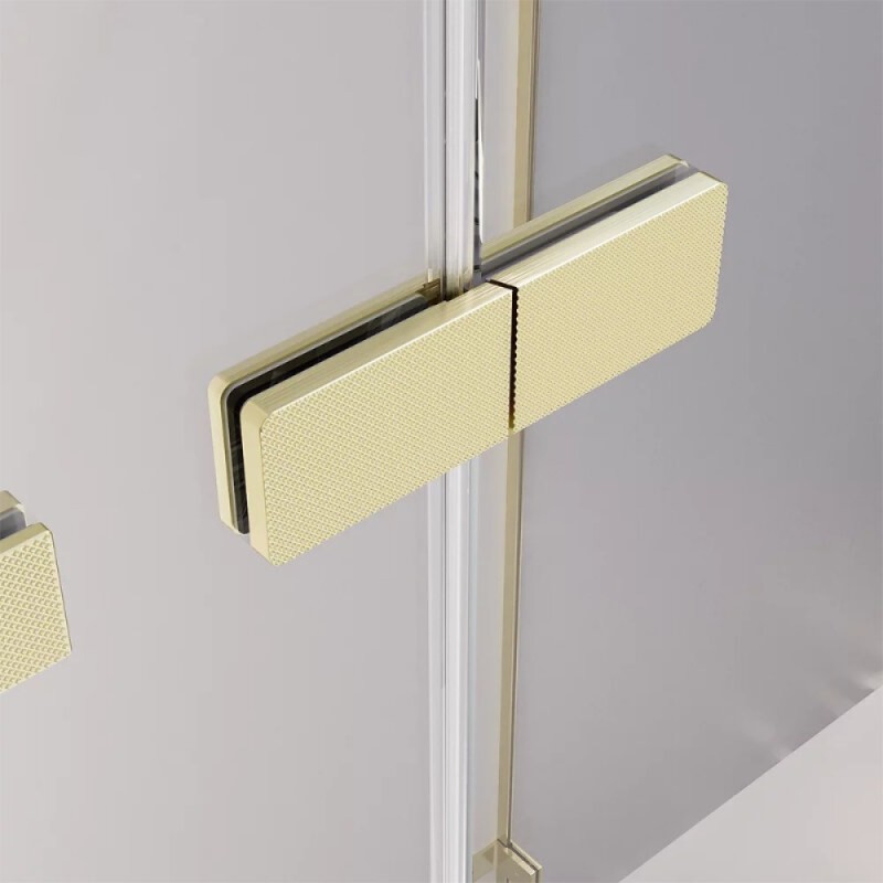 Душевая дверь Veconi Premium Alassio AL-150-00-G-C4, 150 см, стекло прозрачное, профиль золото брашированное