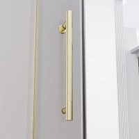 Душевая дверь Veconi Premium Alassio AL-150-00-G-C4, 150 см, стекло прозрачное, профиль золото брашированное
