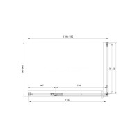 Душевой уголок Veconi Premium Alassio SP B, AL-SP-12080-00-B-C4, 120 x 80 см, стекло прозрачное осветленное, профиль черный матовый