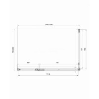 Душевой уголок Veconi Premium Alassio SP BB, AL-SP-12080-00-BB-C4, 120 x 80 см, стекло черное, профиль черный матовый