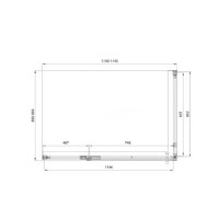 Душевой уголок Veconi Premium Alassio SP G, AL-SP-12090-00-G-C4, 120 x 90 см, стекло прозрачное осветленное, профиль брашированное золото