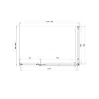 Душевой уголок Veconi Premium Alassio SP BB, AL-SP-130100-00-BB-C4, 130 x 100 см, стекло черное, профиль черный матовый