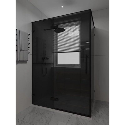 Душевой уголок Veconi Premium Alassio SP BB, AL-SP-130100-00-BB-C4, 130 x 100 см, стекло черное, профиль черный матовый