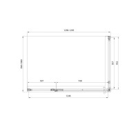 Душевой уголок Veconi Premium Alassio SP GR, AL-SP-130100-00-GR-C4, 130 x 100 см, стекло прозрачное осветленное, профиль брашированный графит