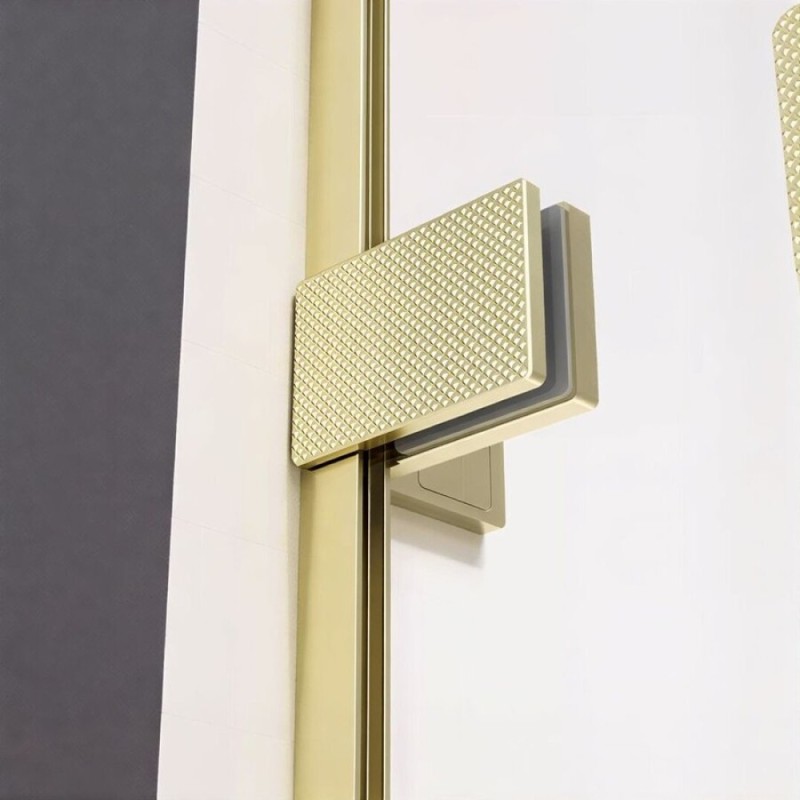 Душевой уголок Veconi Premium Alassio SP G, AL-SP-13080-00-G-C4, 130 x 80 см, стекло прозрачное осветленное, профиль брашированное золото
