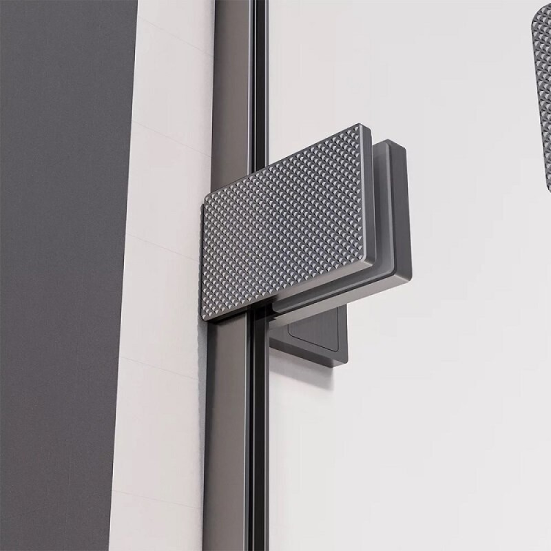 Душевой уголок Veconi Premium Alassio SP GR, AL-SP-13080-00-GR-C4, 130 x 80 см, стекло прозрачное осветленное, профиль брашированный графит