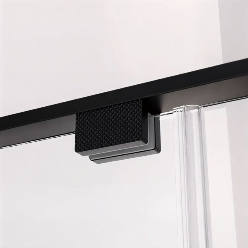 Душевой уголок Veconi Premium Alassio SP BB, AL-SP-14080-00-BB-C4, 140 x 80 см, стекло черное, профиль черный матовый