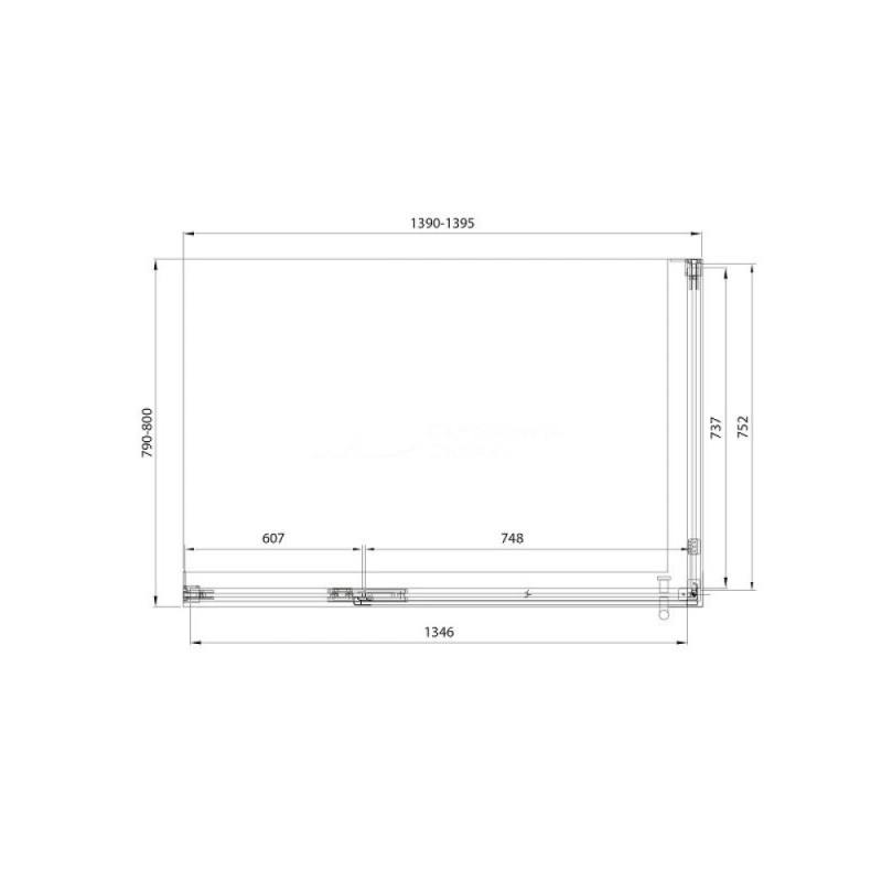 Душевой уголок Veconi Premium Alassio SP CH, AL-SP-14080-00-CH-C4, 140 x 80 см, стекло прозрачное осветленное, профиль хром