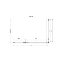 Душевой уголок Veconi Premium Alassio SP B, AL-SP-14090-00-B-C4, 140 x 90 см, стекло прозрачное осветленное, профиль черный матовый