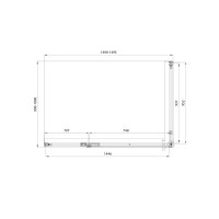 Душевой уголок Veconi Premium Alassio SP GR, AL-SP-150100-00-GR-C4, 150 x 100 см, стекло прозрачное осветленное, профиль брашированный графит