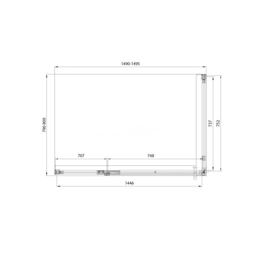 Душевой уголок Veconi Premium Alassio SP CH, AL-SP-15080-00-CH-C4, 150 x 80 см, стекло прозрачное осветленное, профиль хром