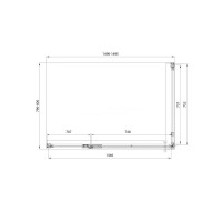 Душевой уголок Veconi Premium Alassio SP G, AL-SP-15080-00-G-C4, 150 x 80 см, стекло прозрачное осветленное, профиль брашированное золото