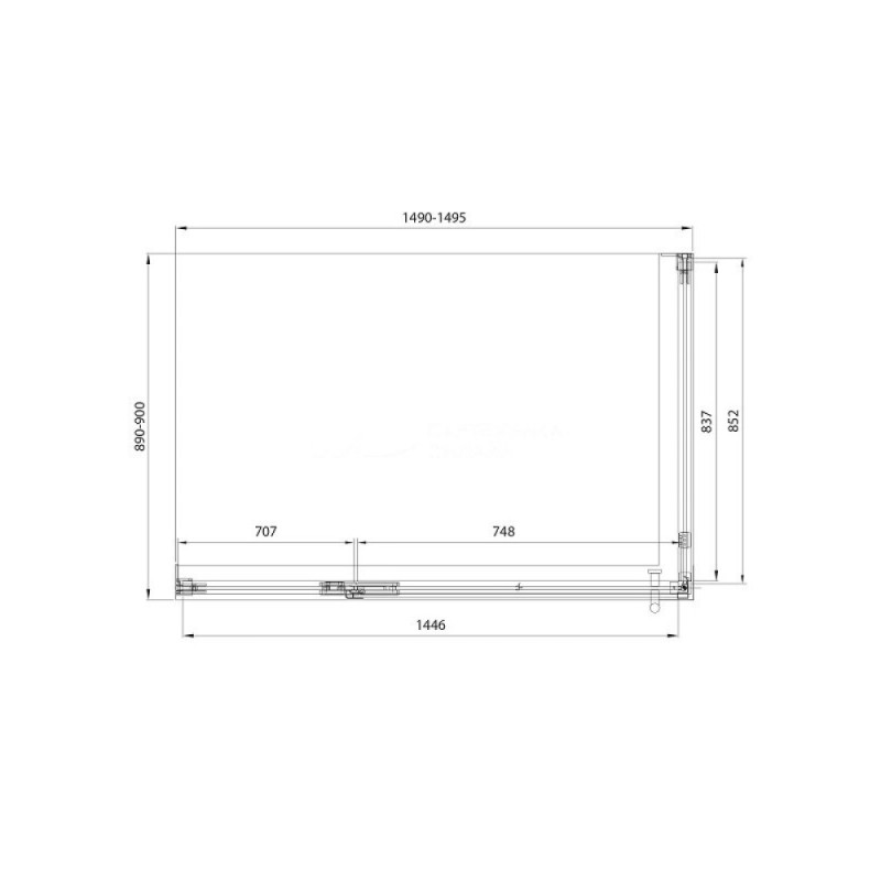 Душевой уголок Veconi Premium Alassio SP CH, AL-SP-15090-00-CH-C4, 150 x 90 см, стекло прозрачное осветленное, профиль хром