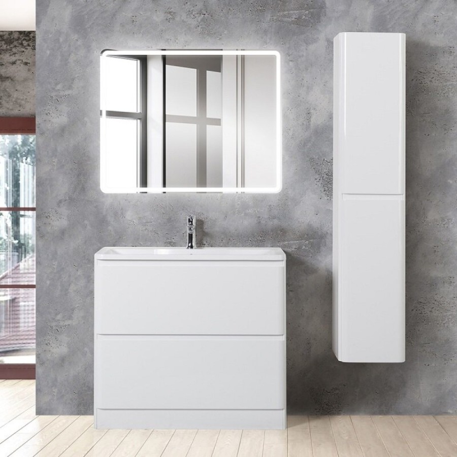 Тумба под раковину BelBagno Albano-1000 ALBANO-1000-2C-PIA-BL, 100 см, цвет Bianco Lucido