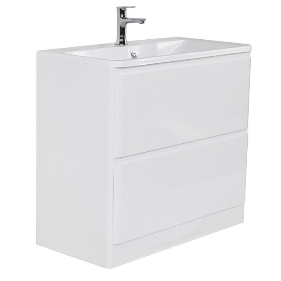 Тумба под раковину BelBagno Albano-1000 ALBANO-1000-2C-PIA-BL, 100 см, цвет Bianco Lucido