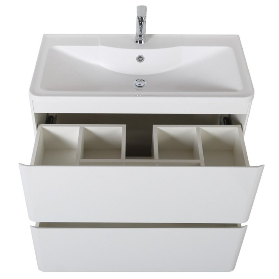 Тумба под раковину BelBagno Albano-1000 ALBANO-1000-2C-PIA-BL, 100 см, цвет Bianco Lucido