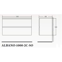 Тумба под раковину BelBagno Albano-1000 ALBANO-1000-2C-SO-BL искусственный камень, цвет белый