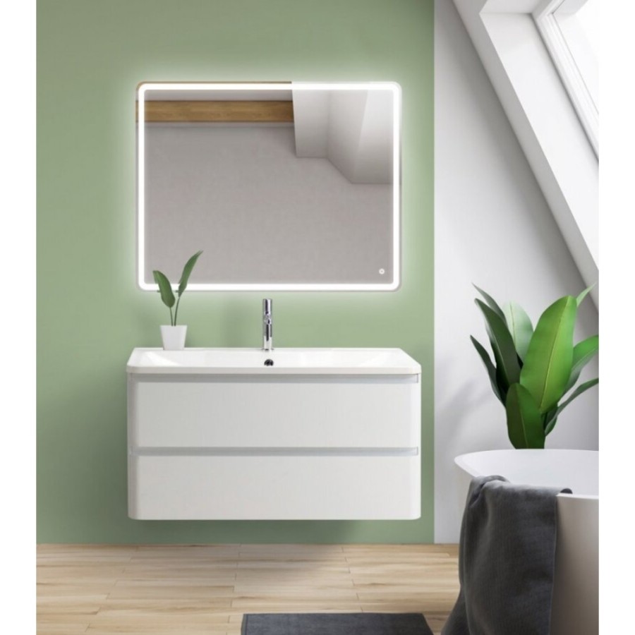 Тумба под раковину BelBagno Albano-1000 ALBANO-1000-2C-SO-BL искусственный камень, цвет белый